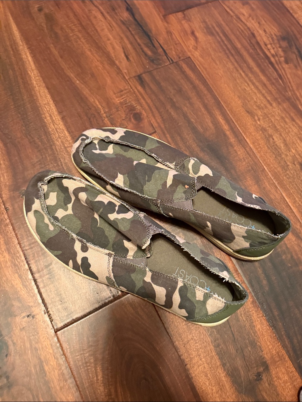Men's Camouflage Slip-On Casual Loafers - Green Camo
